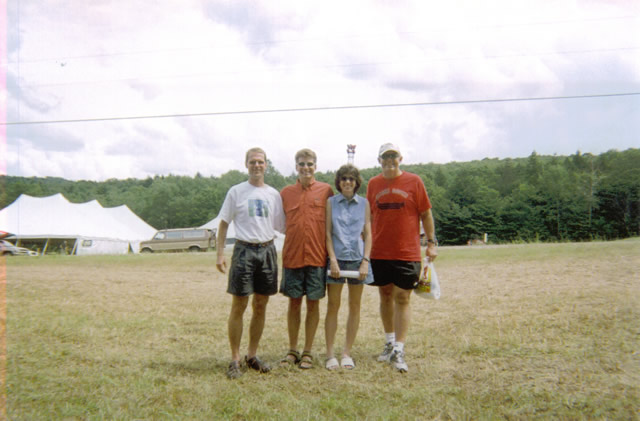 Michael Davenport, Bill, Michelle, and Peter after a successful Vermont adventure